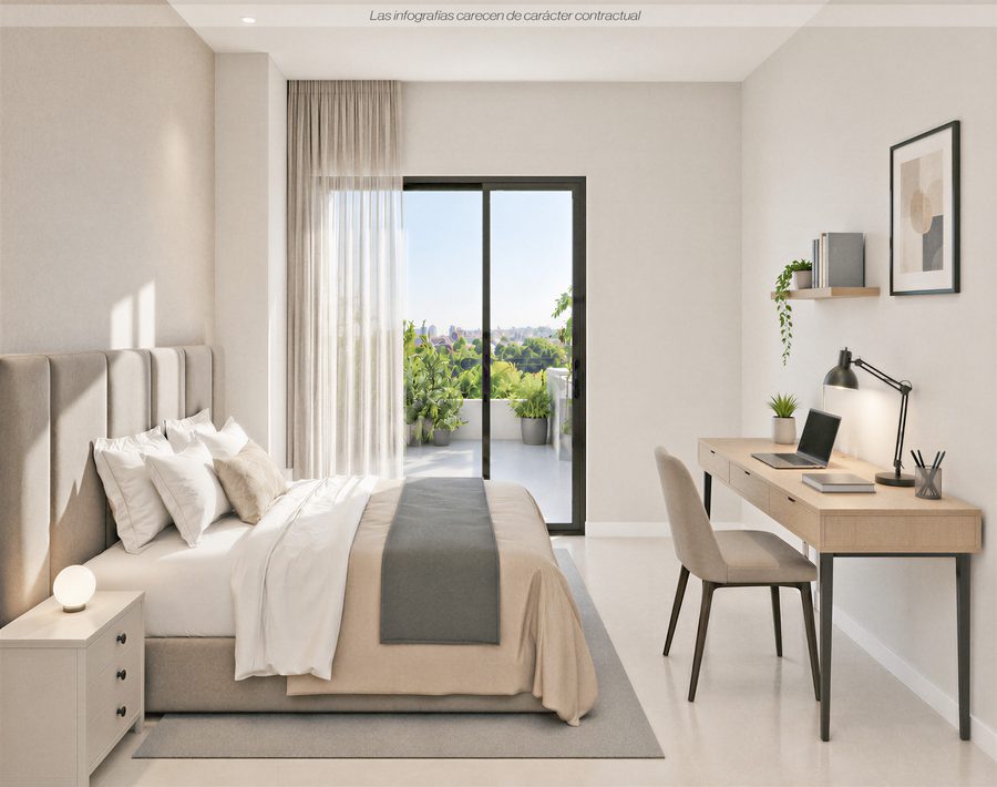 Dormitorio luminoso con salida exterior
