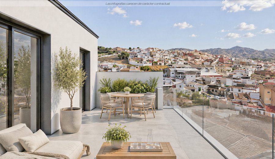 Terraza del ático con vistas